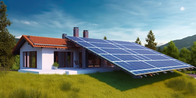 Panele słoneczne fotowoltaiczne Energia zrównoważona Mała elektrownia dla domu