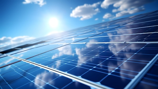 panele słoneczne na zielonym polu zielony przejście energia słoneczna ze źródeł odnawialnych