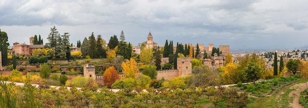 Panorama Alhambry w Granadzie