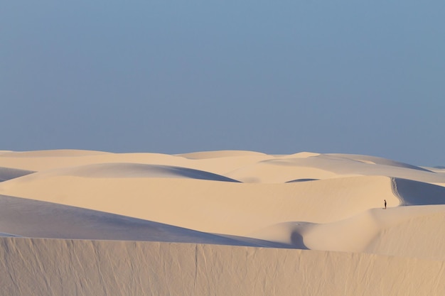 Panorama białych wydm z Parku Narodowego Lencois Maranhenses Brazylia