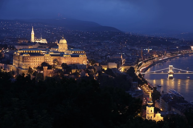 Panorama Budapeszt Węgry Z Twierdzy Cytadela