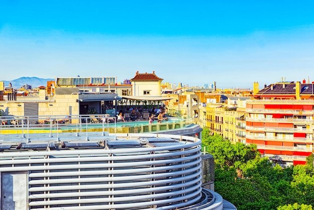 Panorama centrum barcelony, stolicy autonomii katalonii.