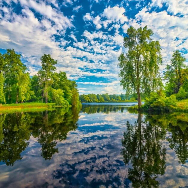 Zdjęcie panorama jeziora genewskiego