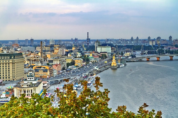 Panorama Kijowa z góry