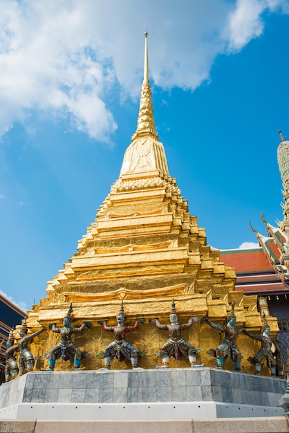Panorama kompleksu Świątyni Szmaragdowego Buddy w Bangkoku