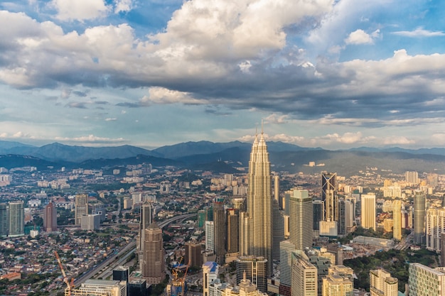 Panorama Kuala Lumpur Przy Zmierzchem