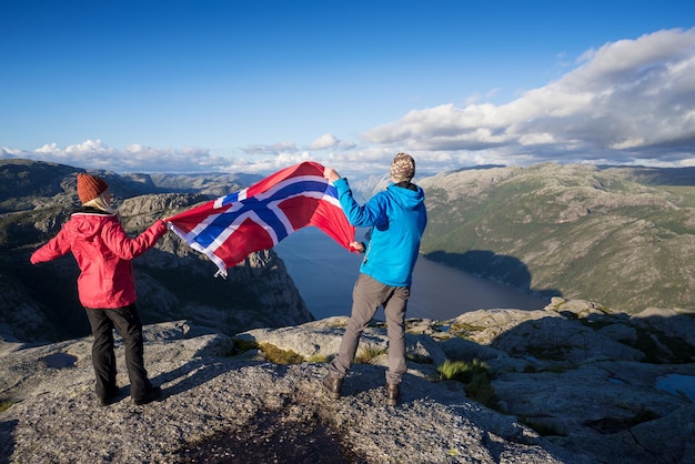 Panorama Lysefjord w Norwegii