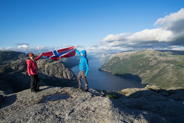 Panorama Lysefjordu Norwegia