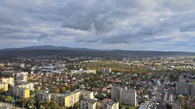 Panorama Miasta Na Dachu Użgorod Zakarpacie Ukraina Europa