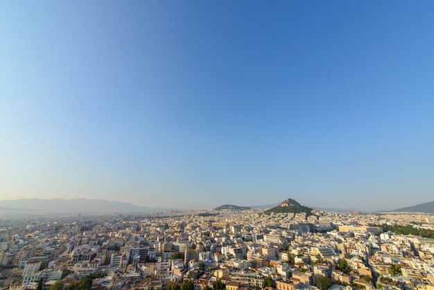 Panorama Miasta Na Wzgórzu Lykabettus