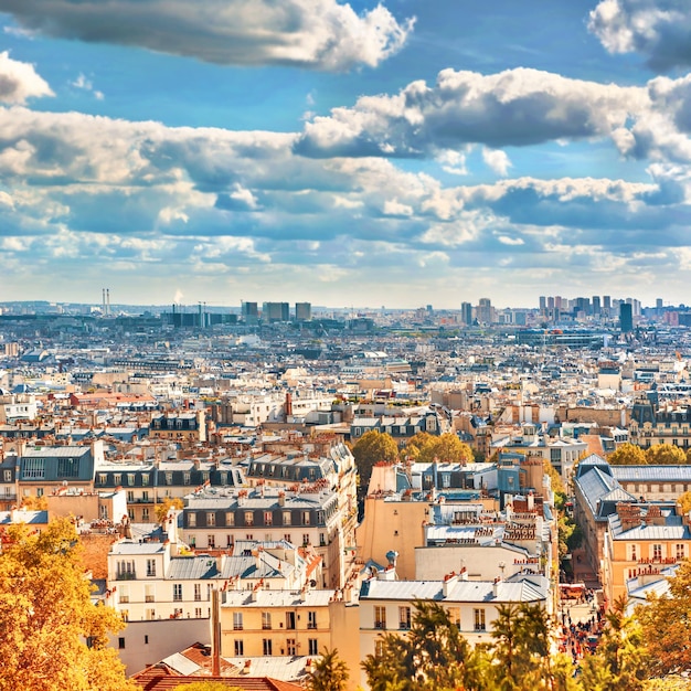 Panorama miasta Paryża z Montmartre