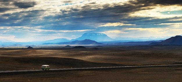 Panorama piękny krajobraz halny Modrudalur