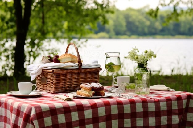 Panorama piknikowa Zdjęcie z zabawy na świeżym powietrzu