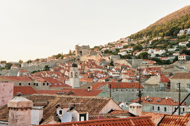 Panorama Starego Miasta Z Murami Twierdzy, Dubrownik, Chorwacja