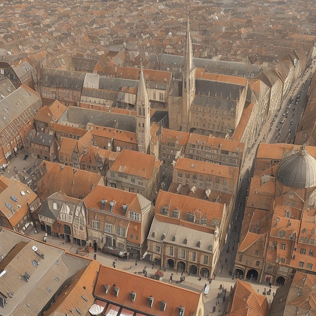 panorama Wenecji HD Ai generatywna tapeta 8K Obraz fotograficzny