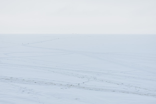 Panorama Wołgi zimą