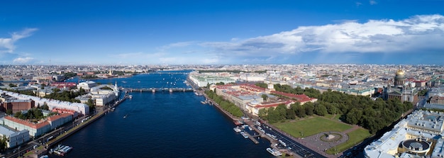 Panorama z lotu ptaka centrum Sankt Petersburga