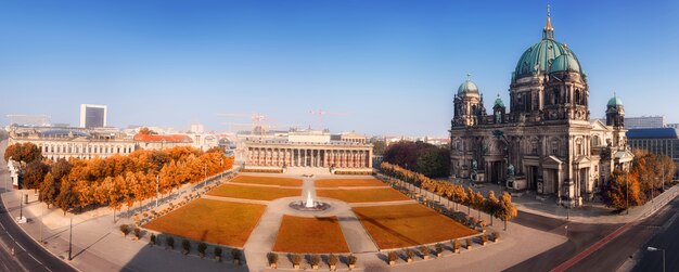 Panorama z lotu ptaka środkowego Berlina