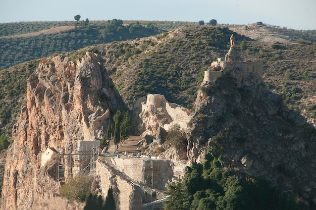 Panorama zamku castril de la pena granada