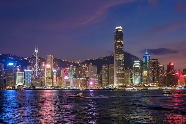 Panoramę Hongkongu. Hongkong, Chiny
