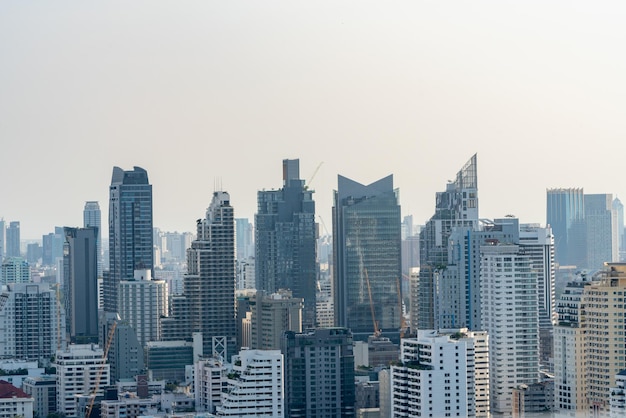 Panoramę miasta i drapacz chmur Bangkok Tajlandia Piękny widok w Bangkoku