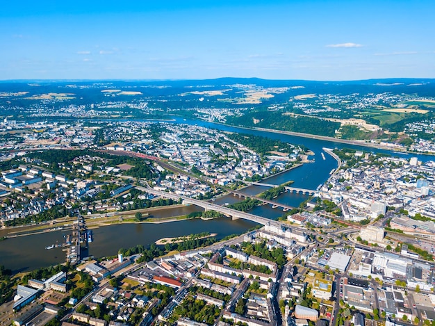 Panoramę Miasta Koblencja W Niemczech