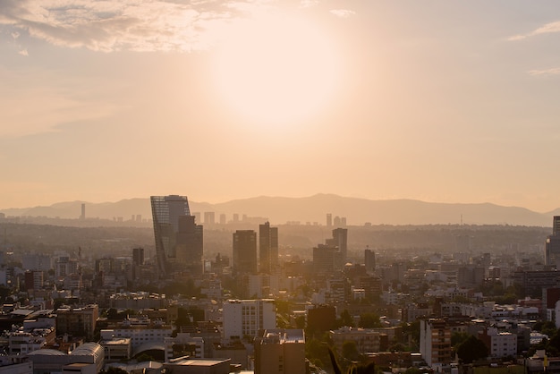 Zdjęcie panoramę miasta meksyk