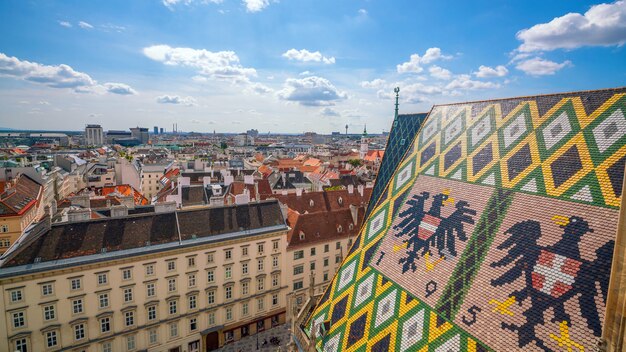 Panoramę Miasta Wiednia, Widok Z Lotu Ptaka Z Góry W Austrii