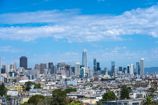 Panoramę San Francisco widok z Dolores Park