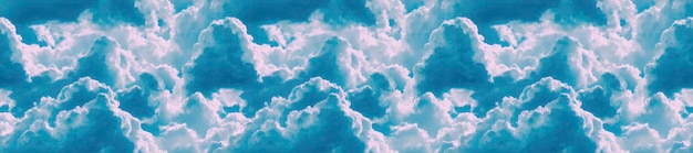 Panoramiczne niebo z niesamowitymi chmurami błękitne niebo z chmurami