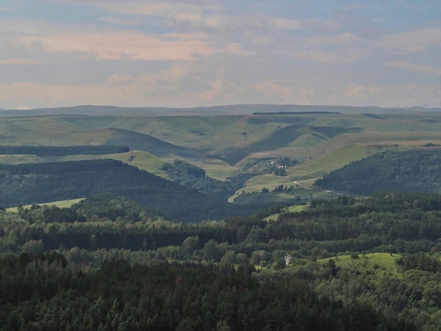 Panoramiczne widoki z gór Big Saddle i Small Saddle. Kisłowodzk, Północny Kaukaz, Rosja