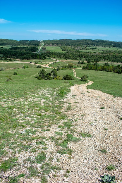 Panoramiczne widoki z góry Ai-Petri. Krym