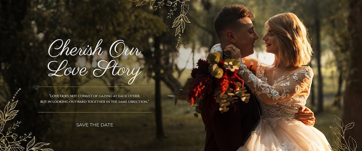 Zdjęcie panoramiczny baner ślubny