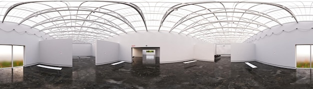 Panoramiczny render 360 przestrzeni wystawienniczej Renderowanie 3D
