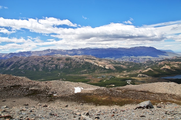 Panoramiczny widok Fitz Roy w pobliżu El Chalten w Patagonii w Argentynie