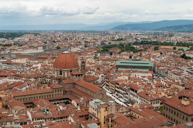 Panoramiczny Widok Florencji Ze Szczytu Dachu Duomo