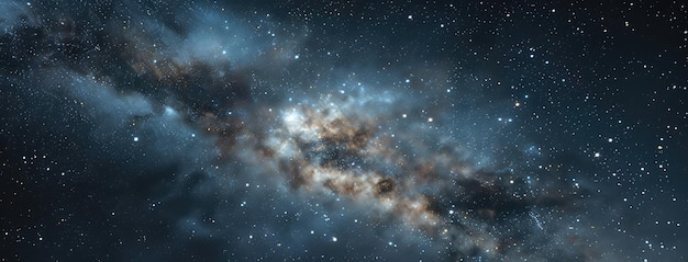 Panoramiczny widok galaktyki Drogi Mlecznej