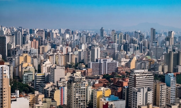 Panoramiczny widok na centrum miasta Sao Paulo