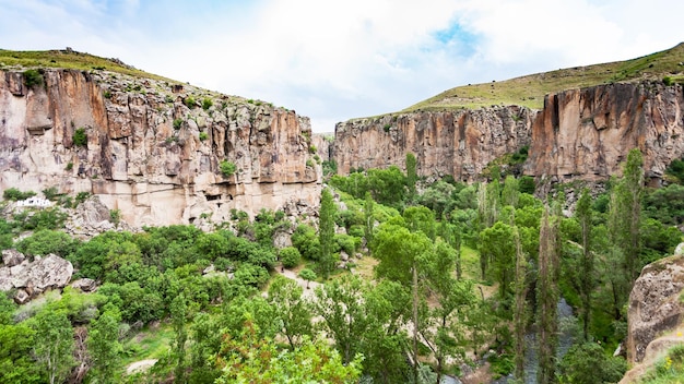 Panoramiczny widok na dolinę Ihlara w Kapadocji