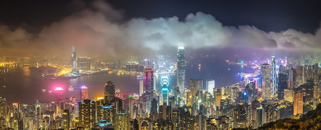 Panoramiczny Widok Na Hongkong