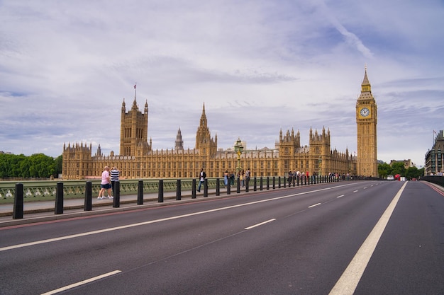 Panoramiczny widok na Londyn z big ben