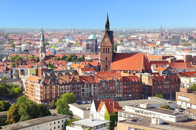 Panoramiczny Widok Na Miasto Hanower W Niemczech