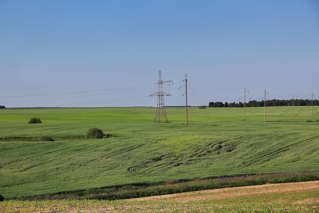 Panoramiczny widok na natrure w kraju Białorusi