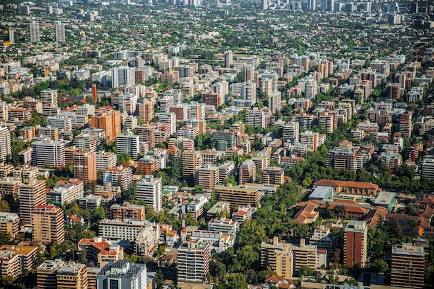 Panoramiczny widok na Santiago de Chile