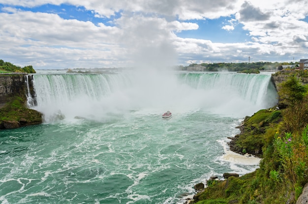 Panoramiczny widok na wodospad Niagara