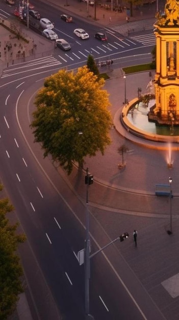 panoramiczny widok słynnego Schlossplatz w centrum Stuttgar