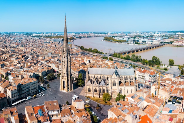 Panoramiczny widok z lotu ptaka Bordeaux Francja