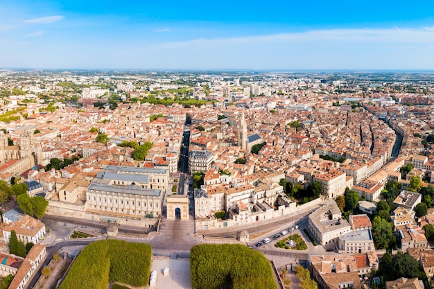 Panoramiczny widok z lotu ptaka Montpellier Francja