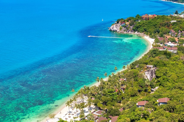 Panoramiczny Widok Z Lotu Ptaka Wyspy Koh Phangan, Tajlandia