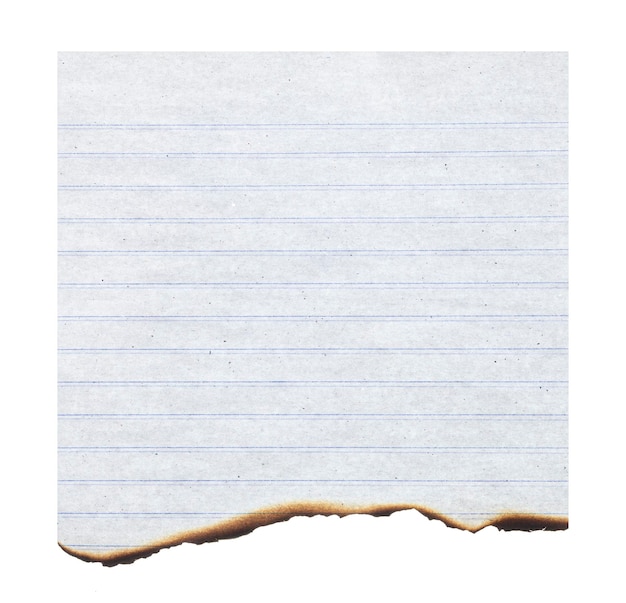 Papier do spalania izolowany na białym tle